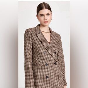 ASTR Houndstooth Double-Breasted Blazer